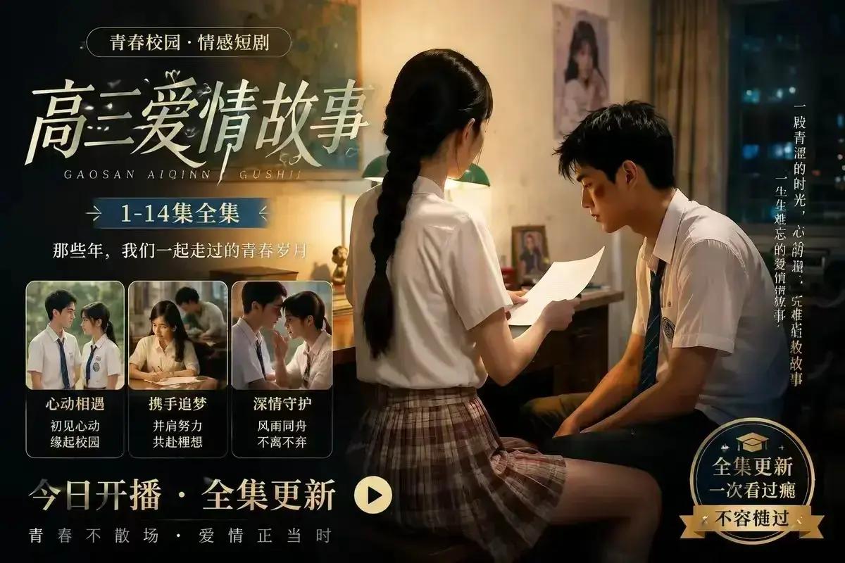 《B中爱情故事》AI校园短剧未删减完整版-误会篇4KHDR高清画质-百度网盘在线秒存资源下载